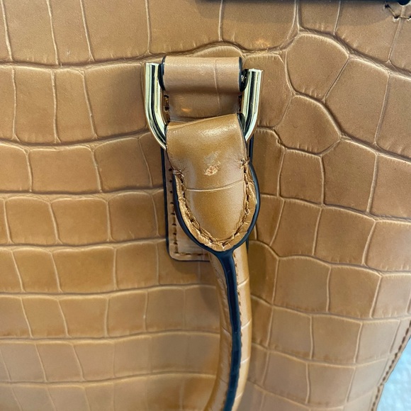 Michael Kors leather purse. Aligator. Color Brown with Gold accessories. - Picture 7 of 12
